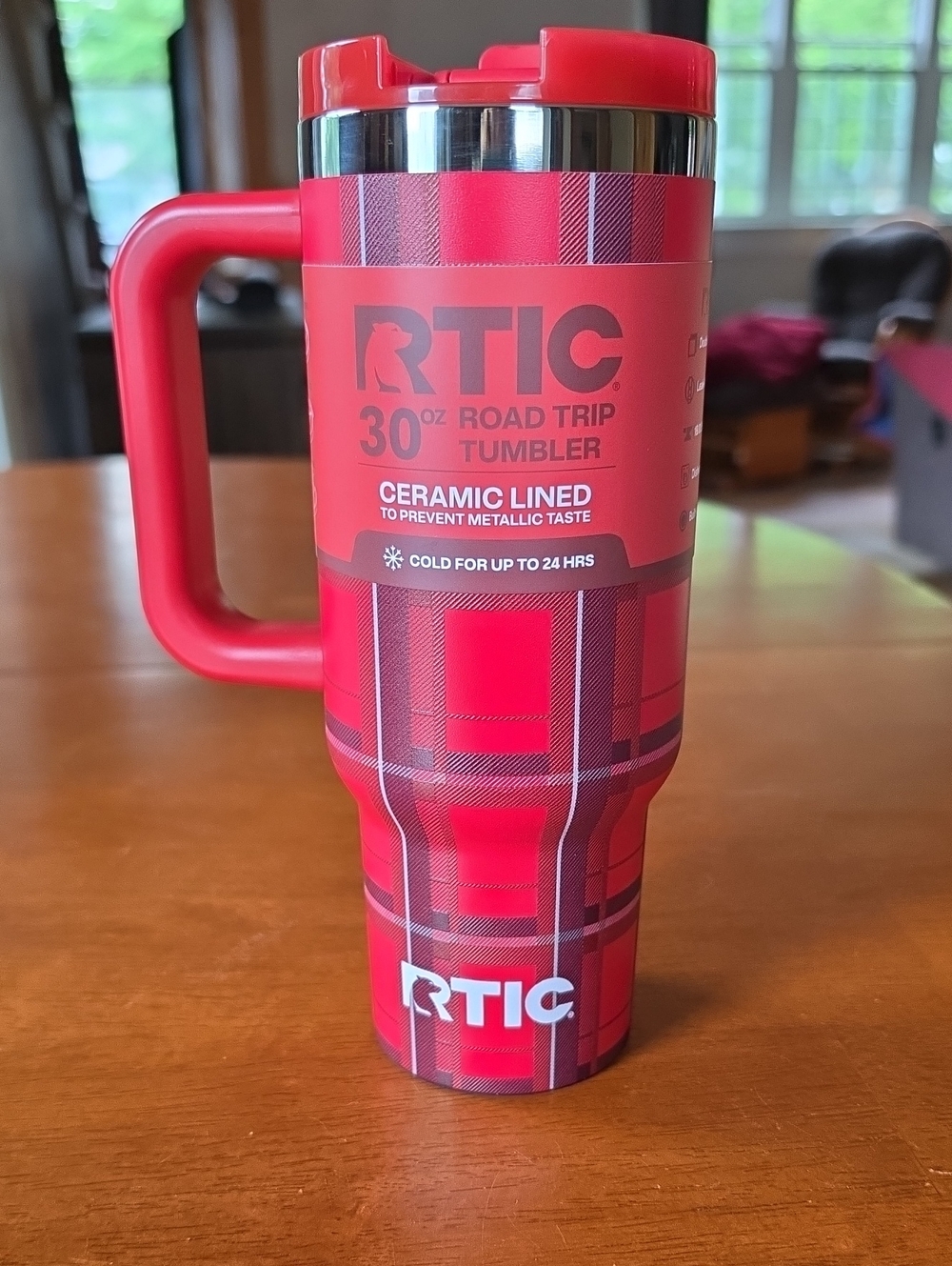 RTIC 30oz Road Trip Tumbler - Red Plaid